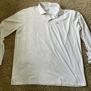 Rhoback Long Sleeve Golf Polo - White - XXL
